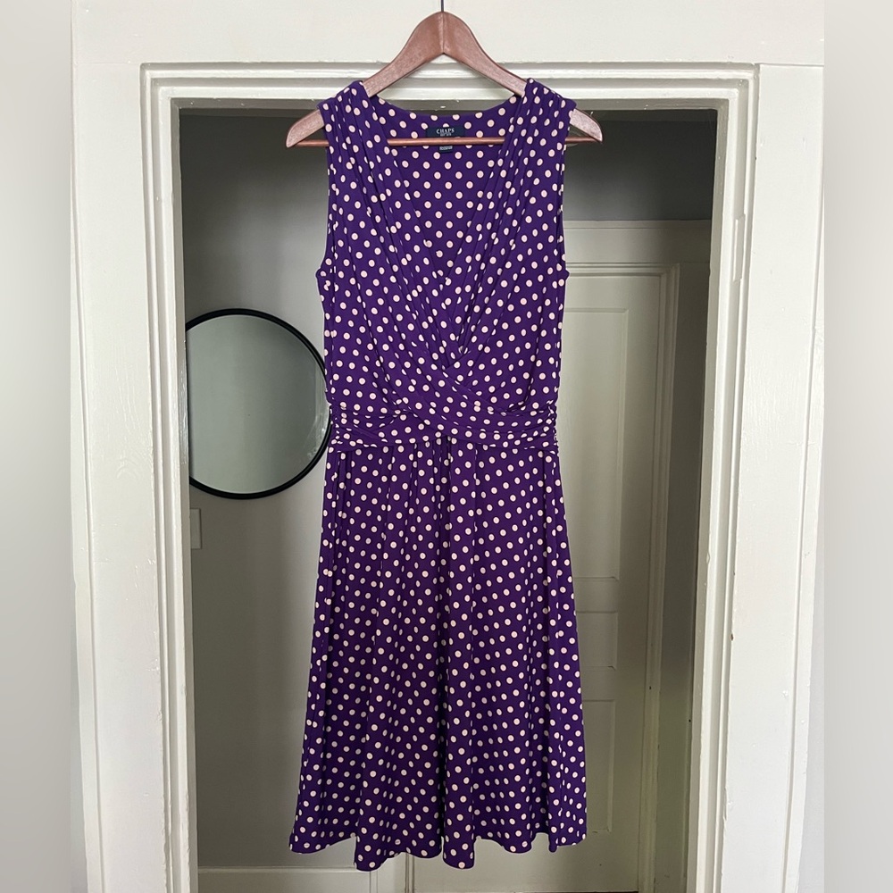 Purple polkadot sleeveless!